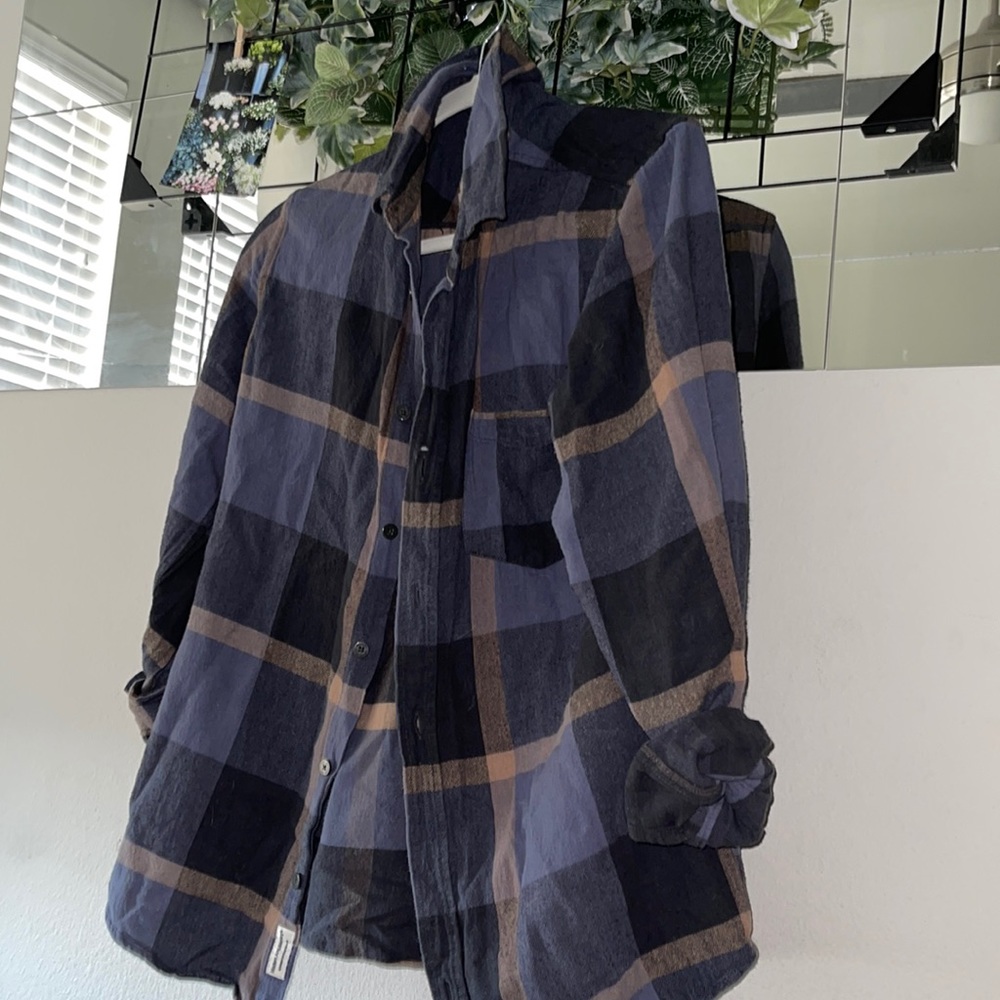 VINTAGE FLANNEL BLUE N BROWN 🧸